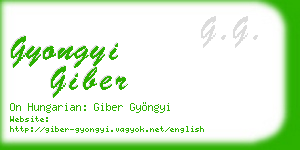 gyongyi giber business card